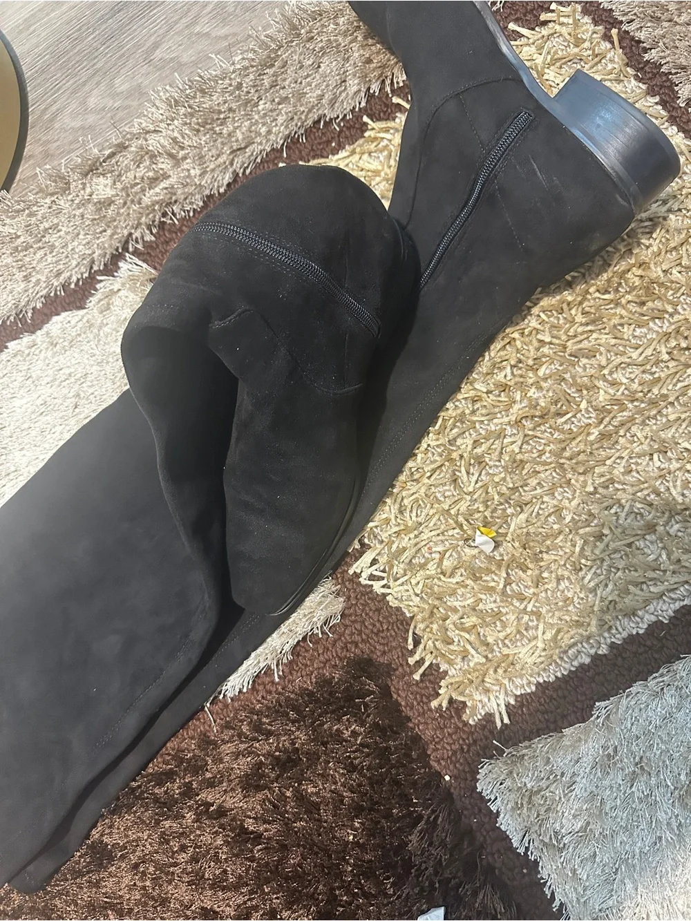 Aldo Black Over-the-Knee Suede Boots